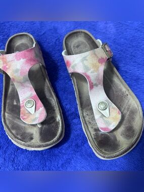 Women’s Betula Floral Pink Toe-Post Sandals